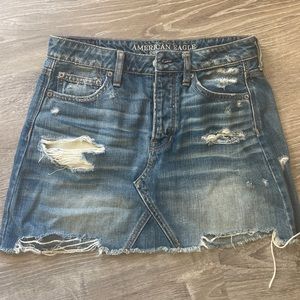 american eagle jean skirt